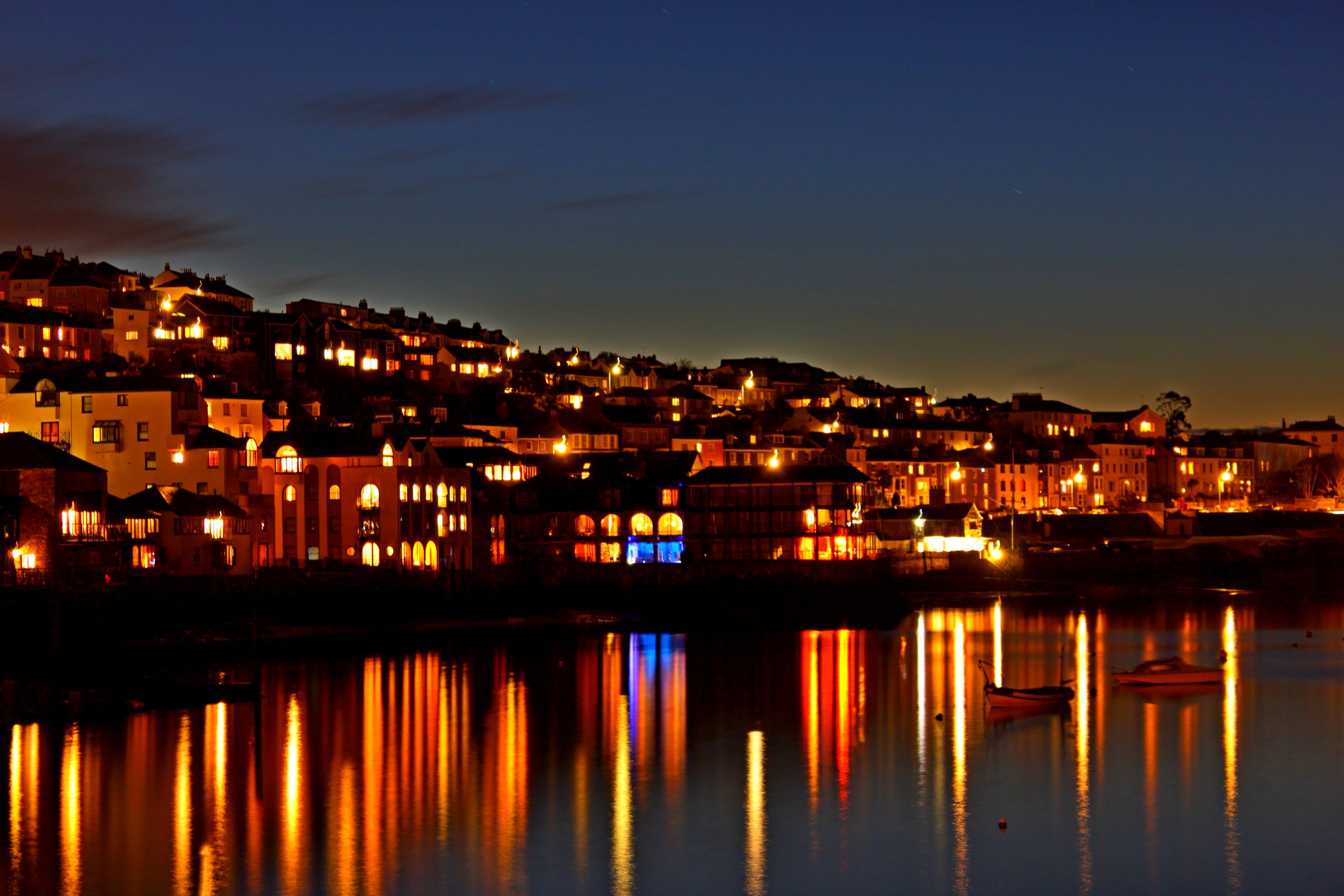 waterfront at night